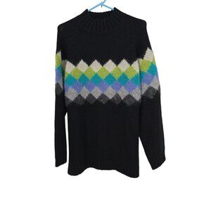 Laura Leigh Ltd Vintage Size Large Womens Sweater Mohair Blend Mock Neck